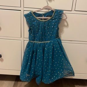 Teal holiday dress